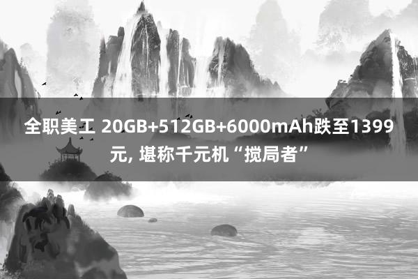 全职美工 20GB+512GB+6000mAh跌至1399元, 堪称千元机“搅局者”