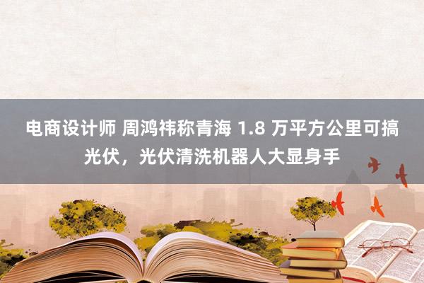 电商设计师 周鸿祎称青海 1.8 万平方公里可搞光伏，光伏清洗机器人大显身手