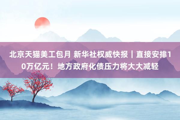 北京天猫美工包月 新华社权威快报｜直接安排10万亿元！地方政府化债压力将大大减轻